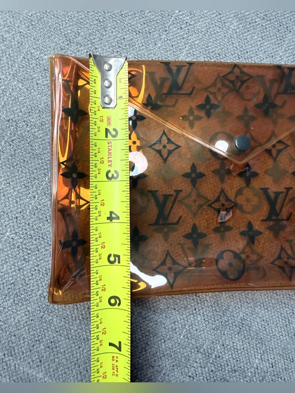 Louis Vuitton monogram PVC transparent swimsuit/beach pouch